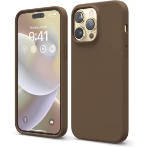 imageelago Compatible with iPhone 14 Pro Max Case Liquid Silicone Case Full Body Protective Cover Shockproof Slim Phone AntiScratch Soft Microfiber Lining 67 inch RedBrown