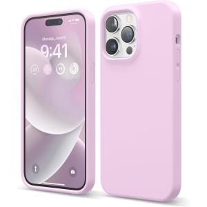 imageelago Compatible with iPhone 14 Pro Max Case Liquid Silicone Case Full Body Protective Cover Shockproof Slim Phone AntiScratch Soft Microfiber Lining 67 inch RedLight Lilac