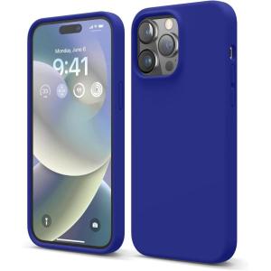imageelago Compatible with iPhone 14 Pro Max Case Liquid Silicone Case Full Body Protective Cover Shockproof Slim Phone AntiScratch Soft Microfiber Lining 67 inch RedCobalt Blue