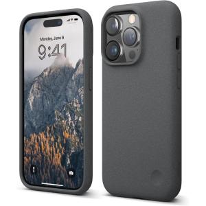 imageelago Compatible with iPhone 14 Pro Max Case Pebble Case Full Body Protective Cover Shockproof Special Pebble Coated Slim AntiScratch 67 inch Dark Grey