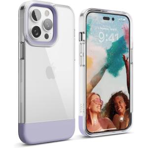 imageelago Glide Armor Case Designed for iPhone 14 Pro Max Case Drop Protection Shockproof Protective TPU Cover Upgraded Shockproof Mix and Match Parts Enhanced Camera Guard ClearLovely PinkClearPurple