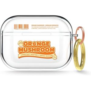 imageelago l MapleStory Collection Case Compatible with Apple AirPods Pro Durable TPU Material Reduced Yellowing Supports Wireless Charging Official Merchandise MapleStory Orange Mushroom