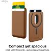 imageelago Magnetic Wallet for Samsung Galaxy S25 Ultra Plus Edge Z Fold 7 ampamp S24 Series  Durable Vegan Leather Compatible with MagSafe  3 Cards Secure Phone Card Holder BrownBrown