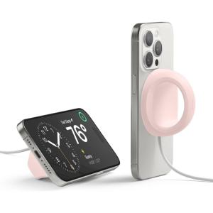 imageelago Grip Stand Compatible with MagSafe Charger Phone Holder Compatible with iPhone 1615141312 Series Designed for Nightstand Mode Charging Cable Not Included Lovely PinkLovely Pink