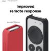 imageelago R2 Slim Case Compatible with 2022 Apple TV 4K HD Siri Remote 3rd Generation Compatible with 2021 Apple TV Siri Remote 2nd  Slim Light ScratchFree Full Access to All Functions RedRed