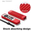 imageelago R3 Protective Case Compatible with 2022 Apple TV Siri Remote 3rd Generation Compatible with 2021 Apple TV Siri Remote 2nd Gen  Lanyard Great Grip Shock Absorption Drop Protection RedRed