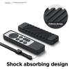 imageelago R3 Protective Case Compatible with 2022 Apple TV Siri Remote 3rd Generation Compatible with 2021 Apple TV Siri Remote 2nd Gen  Lanyard Great Grip Shock Absorption Drop Protection RedBlack