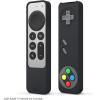imageelago R4 Retro Case Compatible with 2022 Apple TV 4K Siri Remote 3rd Generation Compatible with 2021 Apple TV Siri Remote 2nd Gen  Classic Controller Design NonFunctional Lanyard BlackBlack