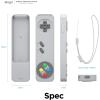 imageelago R4 Retro Case Compatible with 2022 Apple TV 4K Siri Remote 3rd Generation Compatible with 2021 Apple TV Siri Remote 2nd Gen  Classic Controller Design NonFunctional Lanyard BlackLight Grey