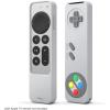 imageelago R4 Retro Case Compatible with 2022 Apple TV 4K Siri Remote 3rd Generation Compatible with 2021 Apple TV Siri Remote 2nd Gen  Classic Controller Design NonFunctional Lanyard BlackLight Grey