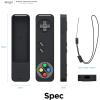 imageelago R4 Retro Case Compatible with 2022 Apple TV 4K Siri Remote 3rd Generation Compatible with 2021 Apple TV Siri Remote 2nd Gen  Classic Controller Design NonFunctional Lanyard BlackBlack