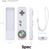 imageelago R4 Retro Case Compatible with 2022 Apple TV 4K Siri Remote 3rd Generation Compatible with 2021 Apple TV Siri Remote 2nd Gen  Classic Controller Design NonFunctional Lanyard BlackNightglow Blue