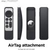 imageelago R5 Locator Case Compatible with 2022 Apple TV 4K Siri Remote 3rd Gen 2021 2nd Gen and AirTag  Full Access to All Functions BlackBlack