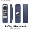 imageelago R5 Locator Case Compatible with 2022 Apple TV 4K Siri Remote 3rd Gen 2021 2nd Gen and AirTag  Full Access to All Functions BlackJean Indigo