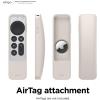 imageelago R5 Locator Case Compatible with 2022 Apple TV 4K Siri Remote 3rd Gen 2021 2nd Gen and AirTag  Full Access to All Functions BlackStone