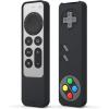 imageelago R4 Retro Case Compatible with 2022 Apple TV 4K Siri Remote 3rd Generation Compatible with 2021 Apple TV Siri Remote 2nd Gen  Classic Controller Design NonFunctional Lanyard BlackBlack