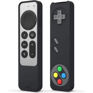 imageelago R4 Retro Case Compatible with 2022 Apple TV 4K Siri Remote 3rd Generation Compatible with 2021 Apple TV Siri Remote 2nd Gen  Classic Controller Design NonFunctional Lanyard BlackBlack