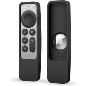imageelago R5 Locator Case Compatible with 2022 Apple TV 4K Siri Remote 3rd Gen 2021 2nd Gen and AirTag  Full Access to All Functions BlackBlack