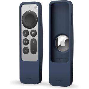 imageelago R5 Locator Case Compatible with 2022 Apple TV 4K Siri Remote 3rd Gen 2021 2nd Gen and AirTag  Full Access to All Functions BlackJean Indigo