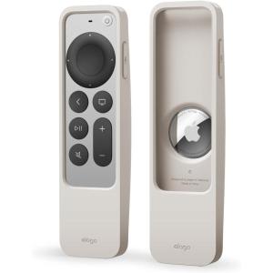 imageelago R5 Locator Case Compatible with 2022 Apple TV 4K Siri Remote 3rd Gen 2021 2nd Gen and AirTag  Full Access to All Functions BlackStone
