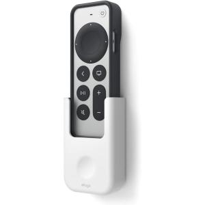 imageelago Universal Remote Holder Mount Compatible with Apple TV and All Other Control Devices  Adhesive Tape or Screw Mounting Options Available Wired Charging Small 3rd ampamp 2nd Gen WhiteWhite