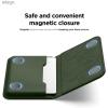 image:imageelago Magnetic Vegan Leather Wallet Card Holder 4Cards Compatible with MagSafe for iPhone Series  Secure Phone Wallet Scratch and Damage Protection Light GreyDark Green
