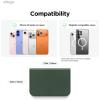 image:imageelago Magnetic Vegan Leather Wallet Card Holder 4Cards Compatible with MagSafe for iPhone Series  Secure Phone Wallet Scratch and Damage Protection Light GreyDark Green