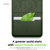 image:imageelago Magnetic Vegan Leather Wallet Card Holder 4Cards Compatible with MagSafe for iPhone Series  Secure Phone Wallet Scratch and Damage Protection Light GreyDark Green