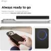 image:imageelago Magnetic Vegan Leather Wallet Card Holder 4Cards Compatible with MagSafe for iPhone Series  Secure Phone Wallet Scratch and Damage Protection Light GreyBlack
