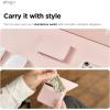 image:imageelago Magnetic Vegan Leather Wallet Card Holder 4Cards Compatible with MagSafe for iPhone Series  Secure Phone Wallet Scratch and Damage Protection Light GreyLovely Pink