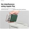 image:imageelago Magnetic Vegan Leather Wallet Card Holder 4Cards Compatible with MagSafe for iPhone Series  Secure Phone Wallet Scratch and Damage Protection Light GreyDark Green