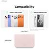 image:imageelago Magnetic Vegan Leather Wallet Card Holder 4Cards Compatible with MagSafe for iPhone Series  Secure Phone Wallet Scratch and Damage Protection Light GreyLovely Pink