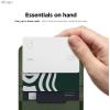 image:imageelago Magnetic Vegan Leather Wallet Card Holder 4Cards Compatible with MagSafe for iPhone Series  Secure Phone Wallet Scratch and Damage Protection Light GreyDark Green