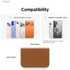 image:imageelago Magnetic Vegan Leather Wallet Card Holder 4Cards Compatible with MagSafe for iPhone Series  Secure Phone Wallet Scratch and Damage Protection Light GreyBrown