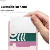 image:imageelago Magnetic Vegan Leather Wallet Card Holder 4Cards Compatible with MagSafe for iPhone Series  Secure Phone Wallet Scratch and Damage Protection Light GreyLovely Pink