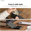 image:imageelago Magnetic Vegan Leather Wallet Card Holder 4Cards Compatible with MagSafe for iPhone Series  Secure Phone Wallet Scratch and Damage Protection Light GreyBlack