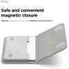 image:imageelago Magnetic Vegan Leather Wallet Card Holder 4Cards Compatible with MagSafe for iPhone Series  Secure Phone Wallet Scratch and Damage Protection Light GreyLight Grey