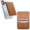 image:imageelago Magnetic Vegan Leather Wallet Card Holder 4Cards Compatible with MagSafe for iPhone Series  Secure Phone Wallet Scratch and Damage Protection Light GreyBrown