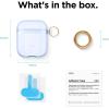 image:imageelago Clear Airpods Case with Keychain Designed for Apple Airpods 1 amp 2 Lovely PinkAqua Blue