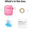 image:imageelago Clear Airpods Case with Keychain Designed for Apple Airpods 1 amp 2 Lovely PinkNeon Hot Pink