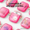 image:imageelago Clear Airpods Case with Keychain Designed for Apple Airpods 1 amp 2 Lovely PinkNeon Hot Pink