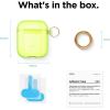 image:imageelago Clear Airpods Case with Keychain Designed for Apple Airpods 1 amp 2 Lovely PinkNeon Yellow