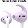 image:imageelago Earbuds Hook Cover Compatible with Apple AirPods 2 amp 1 or EarPods Ergonomic Design Durable Construction Full Access 4 Pairs 2 Large  2 Small LavenderLavender