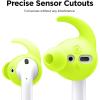 image:imageelago Earbuds Hook Cover Compatible with Apple AirPods 2 amp 1 or EarPods Ergonomic Design Durable Construction Full Access 4 Pairs 2 Large  2 Small LavenderNeon Yellow