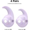 image:imageelago Earbuds Hook Cover Compatible with Apple AirPods 2 amp 1 or EarPods Ergonomic Design Durable Construction Full Access 4 Pairs 2 Large  2 Small LavenderLavender