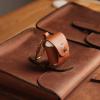 image:imageelago Genuine Leather Case Compatible with AirPods 1 Case and Compatible with AirPods 2 Case Natural Cowhide Leather Case with Brass Ring Holder Supports Wireless Charging RedBlack