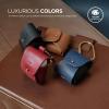 image:imageelago Genuine Leather Case Compatible with AirPods 1 Case and Compatible with AirPods 2 Case Natural Cowhide Leather Case with Brass Ring Holder Supports Wireless Charging RedJean Indigo