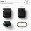 image:imageelago Genuine Leather Case Compatible with AirPods 1 Case and Compatible with AirPods 2 Case Natural Cowhide Leather Case with Brass Ring Holder Supports Wireless Charging RedBlack