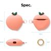 image:imageelago Peach Cover Compatible with Apple AirPods Case 3D Cute Design Case Cover with Keychain Peach US Patent RegisteredPeach