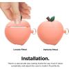 image:imageelago Peach Cover Compatible with Apple AirPods Case 3D Cute Design Case Cover with Keychain Peach US Patent RegisteredPeach